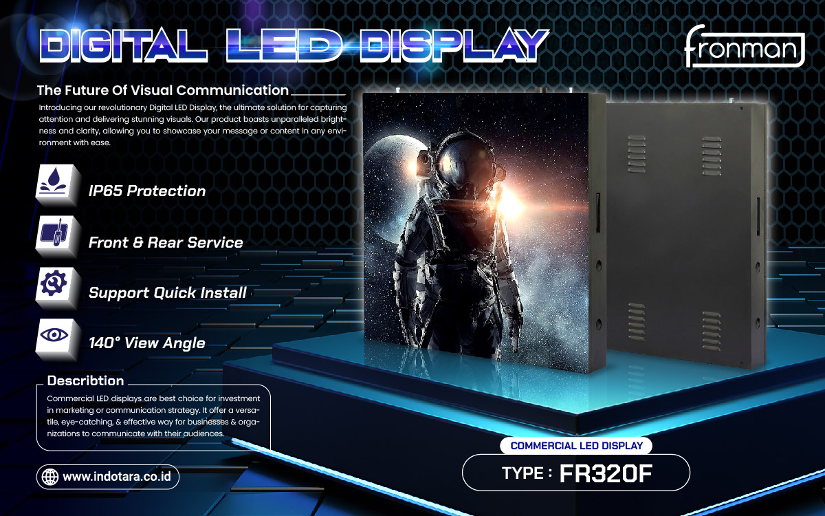 Jual Commercial LED Display, Front Sevice LED Display, Jual Digital LED Display Berkualitas